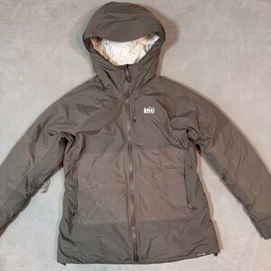 REI Stormhenge Peak 850 Down Jacket Women's Size M Hooded Puffer Waterproof
